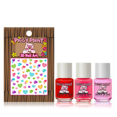Piggy Paint water-based formula highlights odorless, safe nail time for kids.