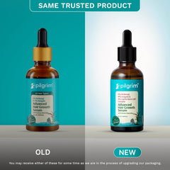 Pilgrim Hair Growth Serum application closeup emphasizing quick absorption and smooth finish