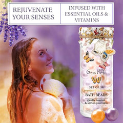 Pink Sky Grass Roots Bath Oil Beads nourishing oil release pamper skin after a long day