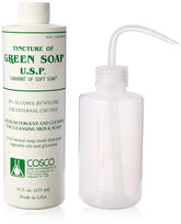 Pirate Face Tattoo Cosco Green Soap bottle for easy dilution and application.