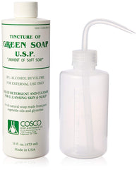 Pirate Face Tattoo Cosco Green Soap bottle for easy dilution and application.