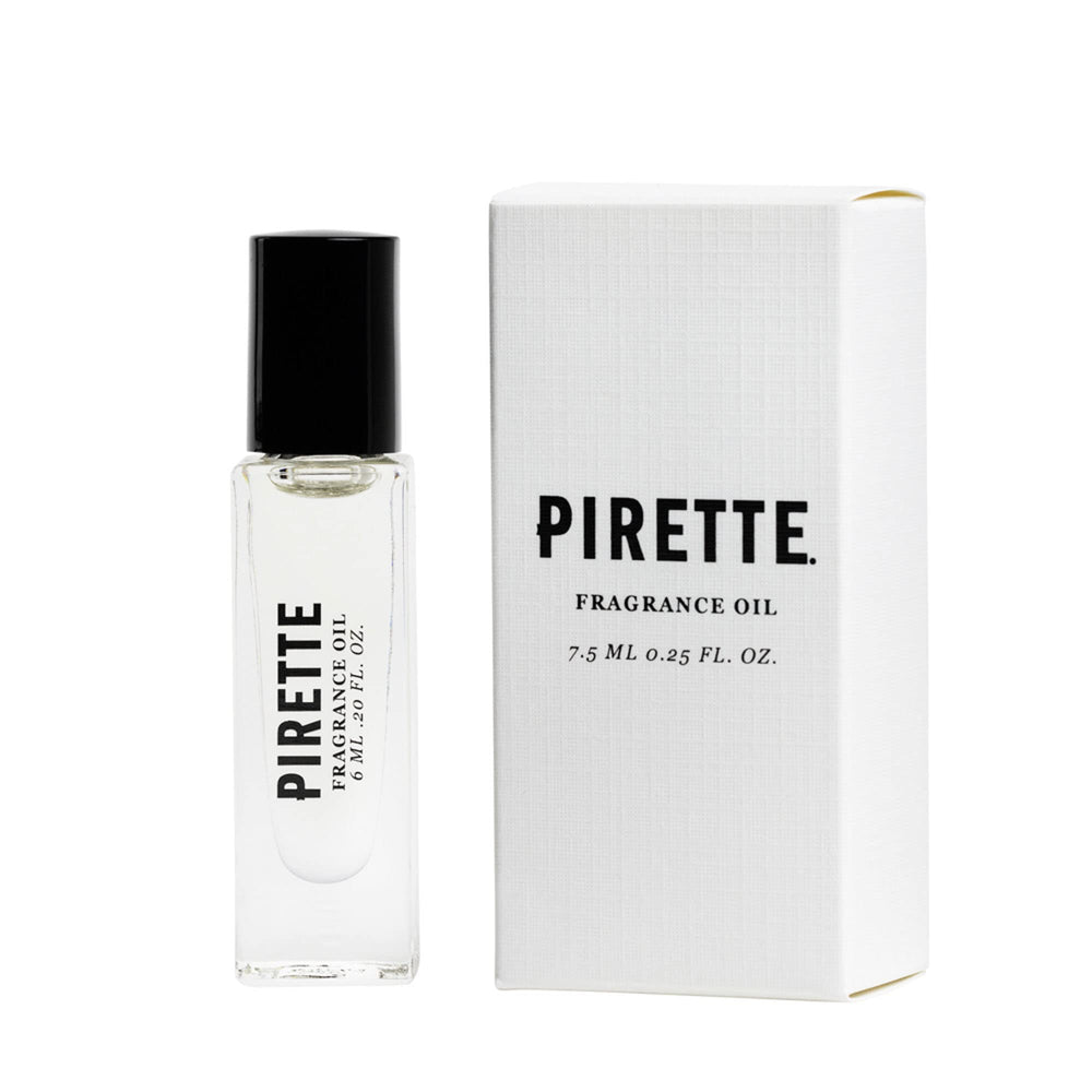 PIRETTE mini fragrance oil roll-on beach bottle closeup for portable scent