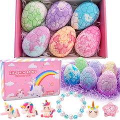 Piroo bath bombs reveal unicorn jewelry inside during a magical bath