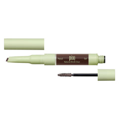 Pixi Natural Brow Duo Deep Brunette pencil swatch for precise framing and natural definition.