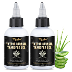 Pjordo tattoo stencil transfer gel bottle enables precise transfers during sessions