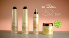 PLACENTA LIFE Be Natural Liso Keratina after-hair-smoothing showcases shiny straight results