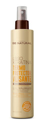 Placenta Life Keratin Smooth Heat Protector bottle for heat styling and frizz control.