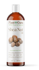 Plant Guru African Shea Nut Oil 16oz bottle for pure skin hydration.