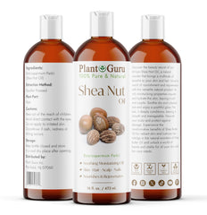 Plant Guru Shea Nut Oil skin hydration close-up showing lightweight absorption.