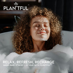 Plantful essential oils drops image highlights aromatic blend cues for relaxation and mood-elevating rituals.