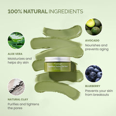 PLANTIFIQUE clay mask tea tree aloe vera glow hydration and refreshed skin