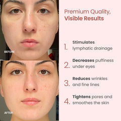 Plantifique gua sha rose quartz stone for facial tension relief and contouring.