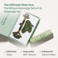 PLANTIFIQUE Jade Set packaging image shows gift-ready box for radiant skin enthusiasts