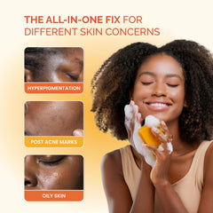PLANTIFIQUE Kojic Acid Soap with collagen and Vitamin C for radiant-looking skin.