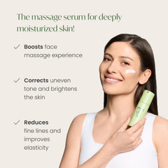 Plantifique serum applied to cheek for silky, hydrated glow