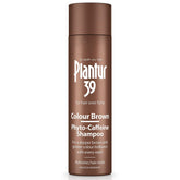 Plantur39 Color Brown shampoo packshot showing the bottle and design for color-care.