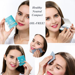PleasingCare bamboo charcoal blotting paper pack reduces excess oil on skin.
