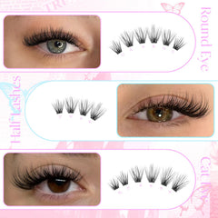 Pleell Fluff Lash Clusters Kit 10-18mm range for customizable looks.