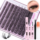 Pleell Fluff Lash Kit packaging presents a complete at-home lash solution for salon-quality results