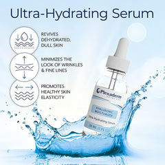 Plexaderm Hyaluronic Moisturizer pump dispensing for quick, even moisturization and hydration