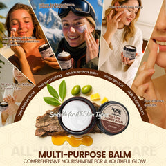 Pnctho Beef Tallow Honey Balm on hands for soothing barrier support.
