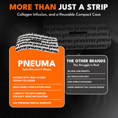 PNEUMA strips close-up show comfortable, breathable nightly wear.