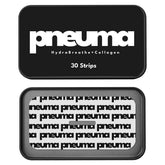 PNEUMA packaging highlights vegan collagen strips for overnight hydration.