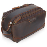 Polare Original full-grain leather toiletry bag with durable travel-ready craftsmanship.