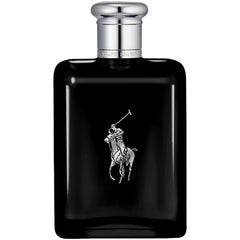 Polo Black bottle displays woody, fresh notes for confident day-to-night wear.