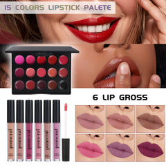 Pomcral All In On Makeup Kit lipgloss set delivers glossy color with smooth glide