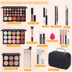 Pomcral makeup kit brush set close-up highlighting professional-grade brushes for precise application
