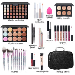 Pomcral makeup kit lip gloss provides shine and easy layering for polished finish