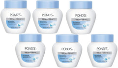 Pond's Dry Skin Cream front label with six-pack for daily hydration.