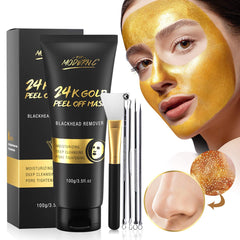 POP MODERN.C blackhead remover mask pack highlighting 24k gold formula for deep cleansing.