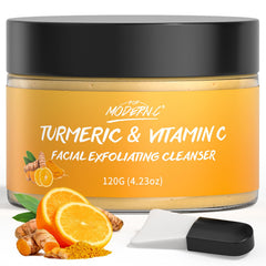 POP MODERN.C bottle of Turmeric Exfoliating Face Wash for fast, travel-ready cleansing