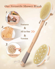 POPCHOSE detachable-brush-heads provide versatile cleaning and massage options.