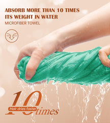 POPCHOSE Pink microfiber towel wrap ready for fast drying after shower