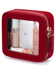 Popvibe Clear Makeup Bag front view showing compact design for daily essentials