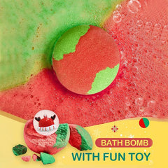 POPYHMLT surprise-inside-bomb shows hidden toy, adds playful bath time curiosity.