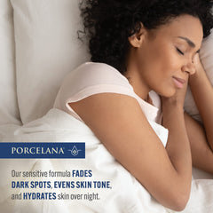 Porcelana Nighttime Hydration Cream texture on skin appears lightweight and non-greasy