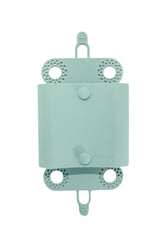 Porcupine shower wall hair catcher in sage green catches hair and protects drains.
