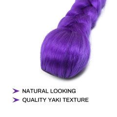 POUWENEY 26-inch purple pony tail in carnival cosplay, lightweight and colorfast.