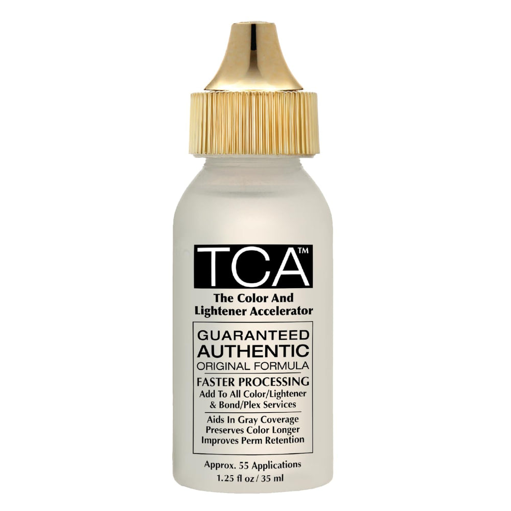 Powertools Original-Formula bottle pour speeds color processing with controlled application.