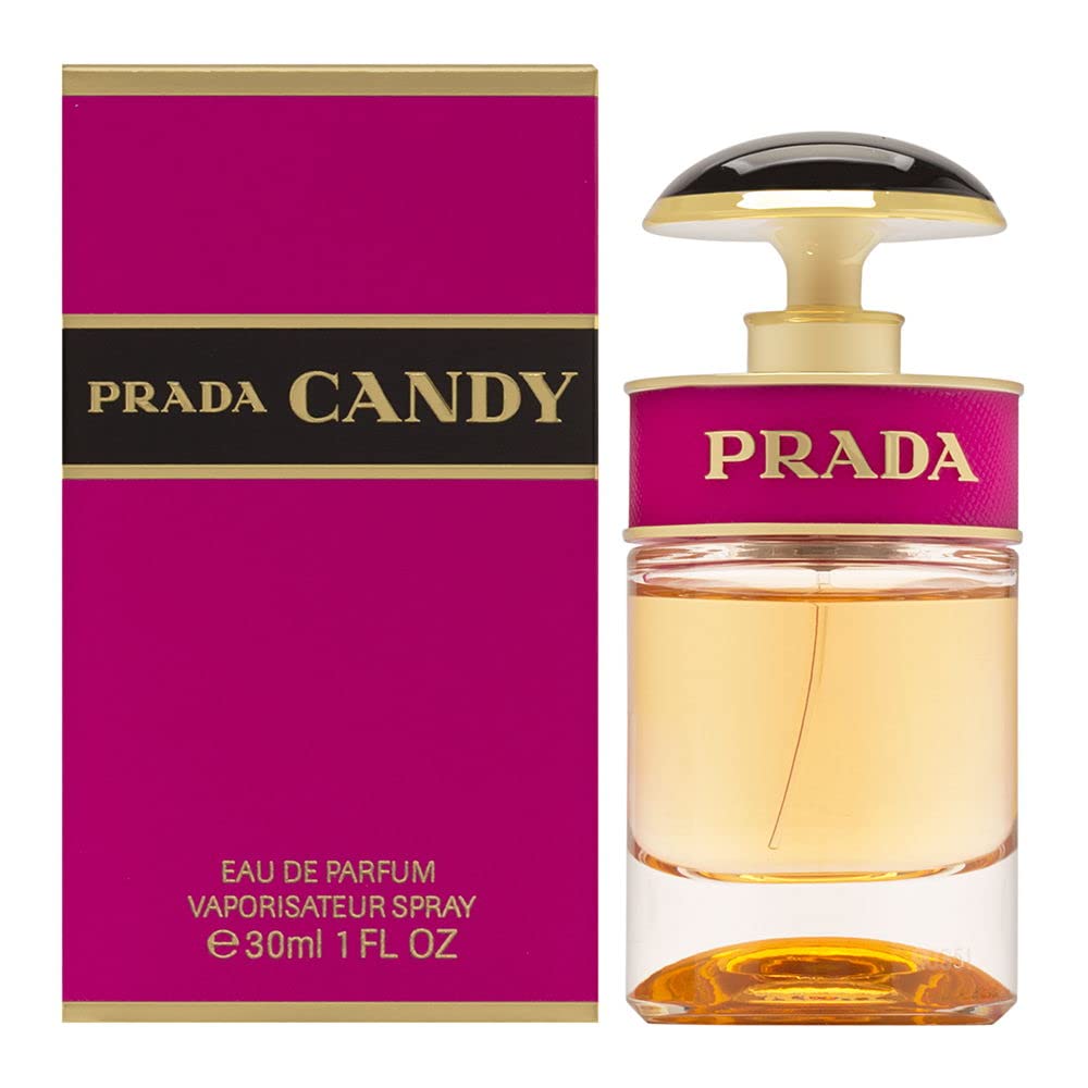Prada Candy EDP bottle highlighting warm amber vanilla for everyday elegance.