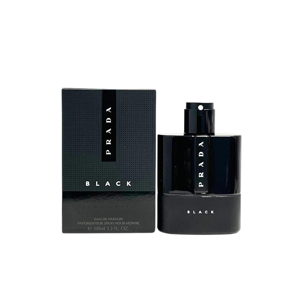 Prada Luna Rossa Black bottle shot highlighting the sleek masculine design for evening wear