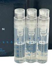 PRADA OCEAN Luna Rossa EDT sample bottle emphasizes iris-saffron heart for refined style testing.