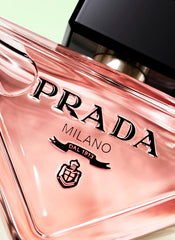 Prada Paradoxe top-view packaging, luxurious presentation for gifting.