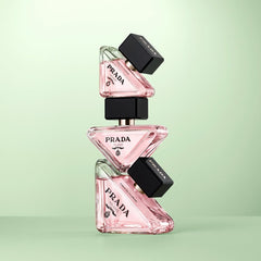 Prada Paradoxe Virtual Flower bottle side view shows sleek silhouette