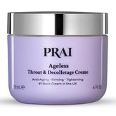 PRAI neck creme jar with rich texture for velvety neck skin.