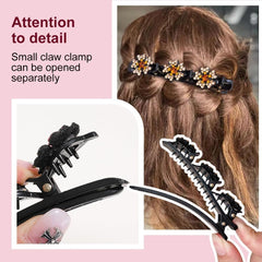 PreciRise crystal stone braided hair clip sparkles for evening looks